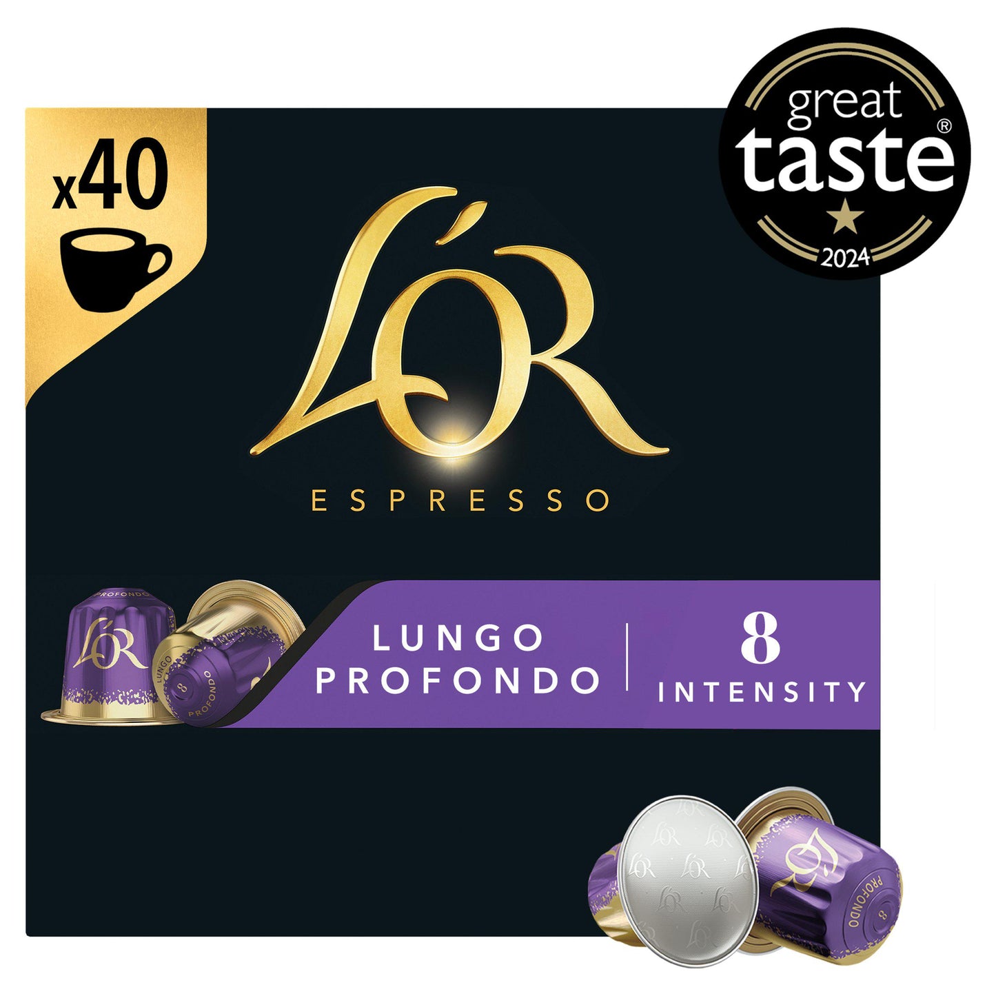 L'OR - Espresso - Lungo Profondo - Intensity 8 - Coffee Pods x40 - 208g