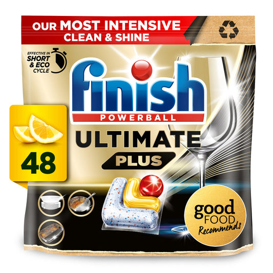 Finish - Ultimate Plus - All in One Lemon Dishwasher Tablets x48