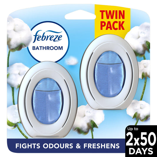 Febreze - Bathroom Air Freshener - Cotton Fresh - Twin Pack