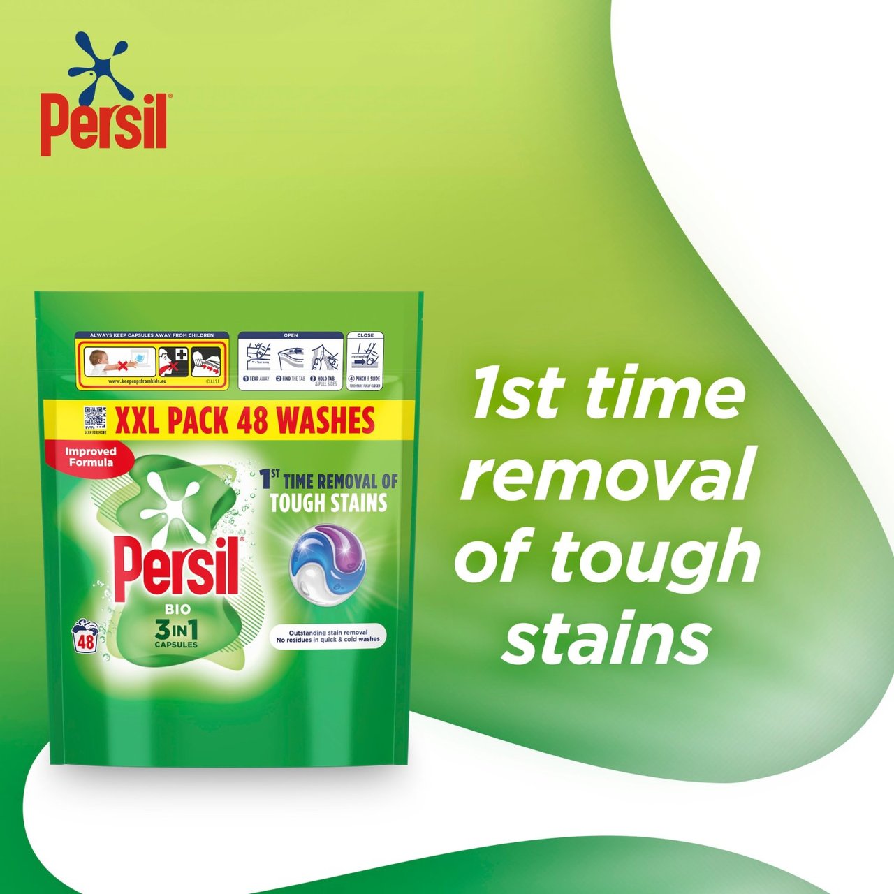 Persil - Bio - 3 in 1 Washing Capsules - 48 Washes