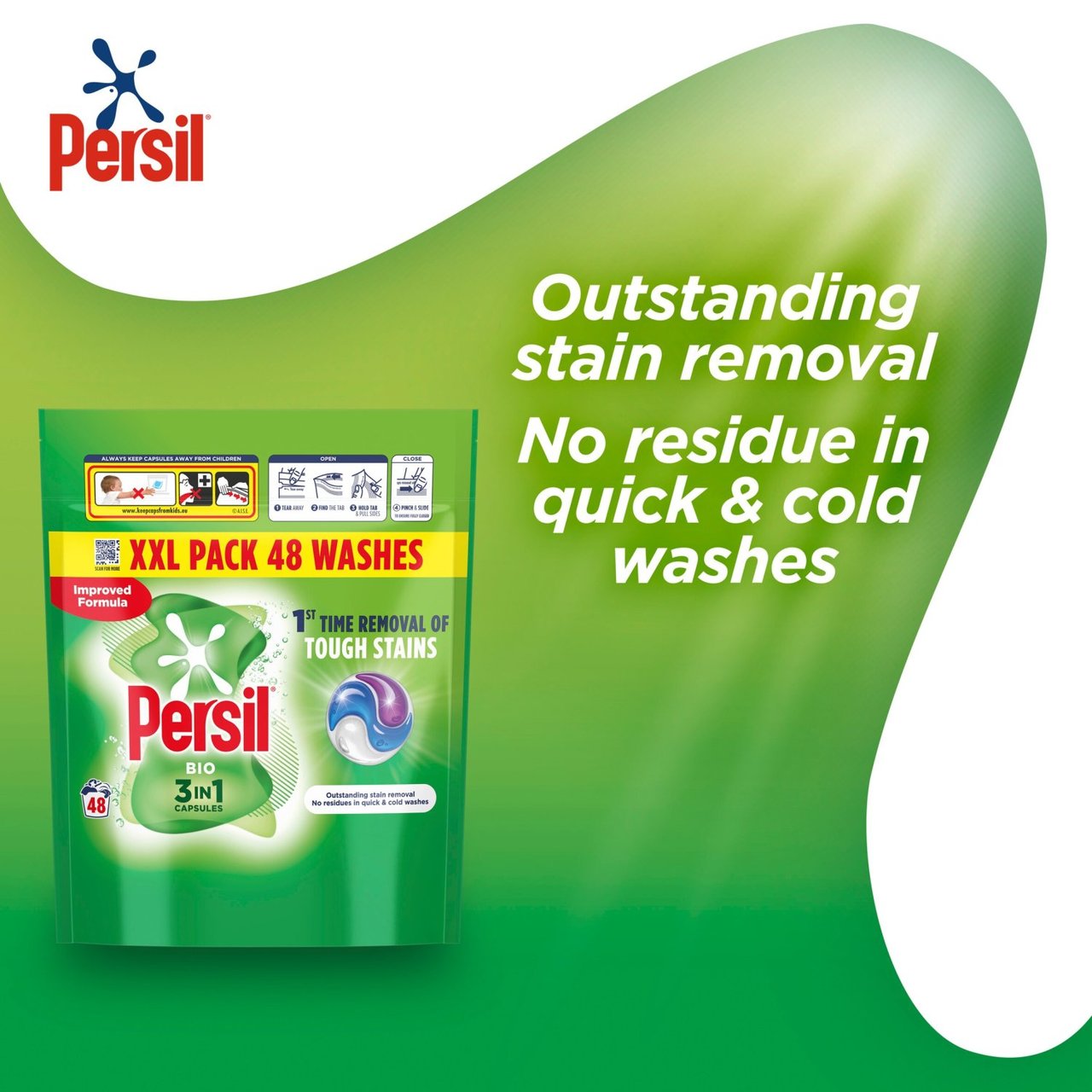 Persil - Bio - 3 in 1 Washing Capsules - 48 Washes