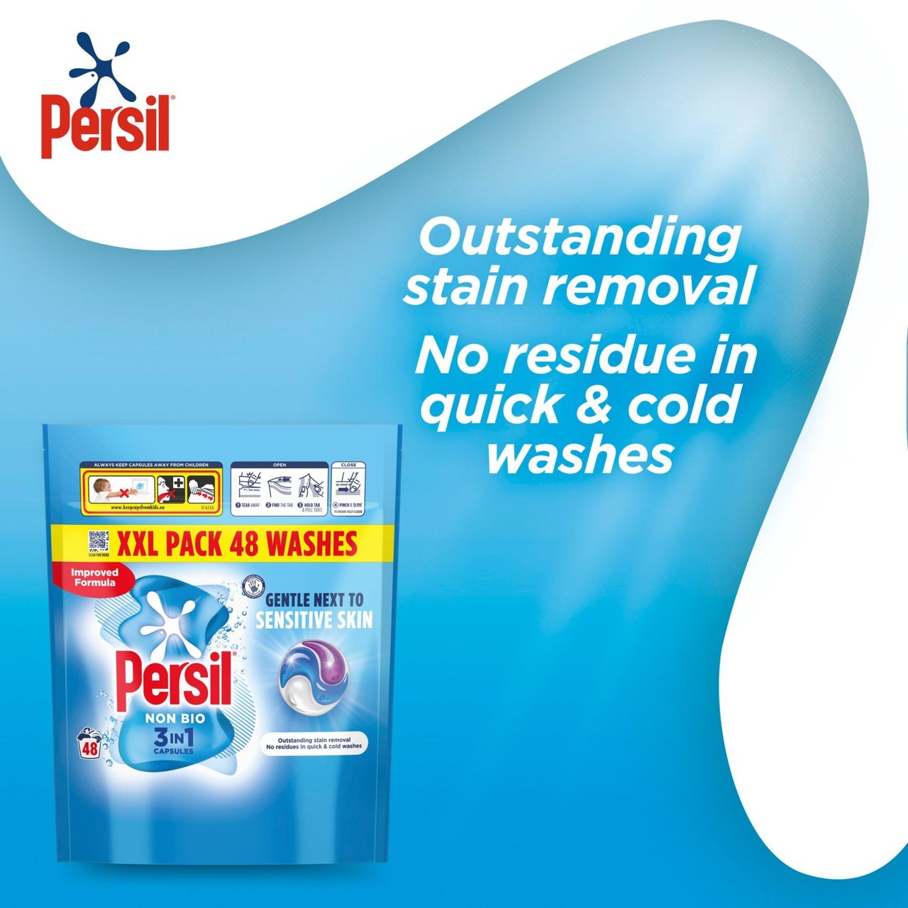 Persil - Non Bio - 3 in 1 Washing Capsules - 48 Washes