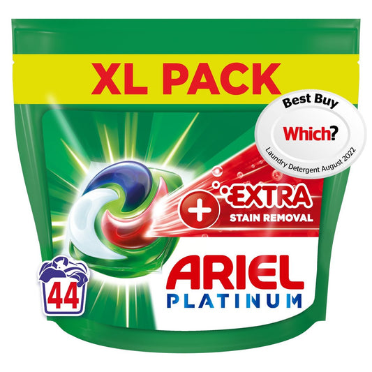 Ariel Platinum Washing Capsules - Plus Extra Stain Removal - 44 Washes