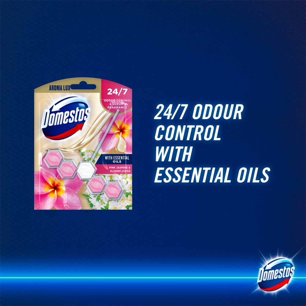 Domestos - Aroma Lux - Pink Jasmine & Elderflower - Toilet Block - 55g