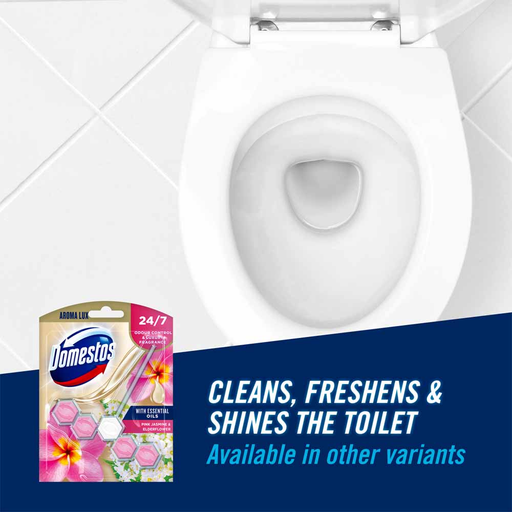 Domestos - Aroma Lux - Pink Jasmine & Elderflower - Toilet Block - 55g