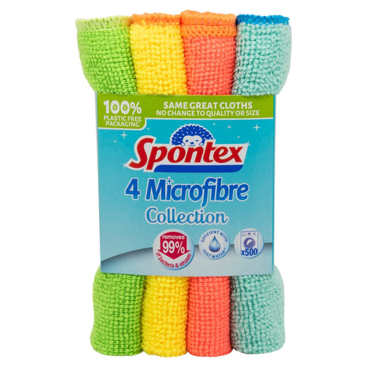 Spontex - Microfibre Cloths - x4